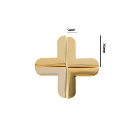 Vctitil 150 Pcs Book Corner 0.79 * 0.79in Metal Album Corner Protector Triangle Decorative Iron Corner for Books Albums Scrapbook Menus,3 Color,Fits 4mm Thick