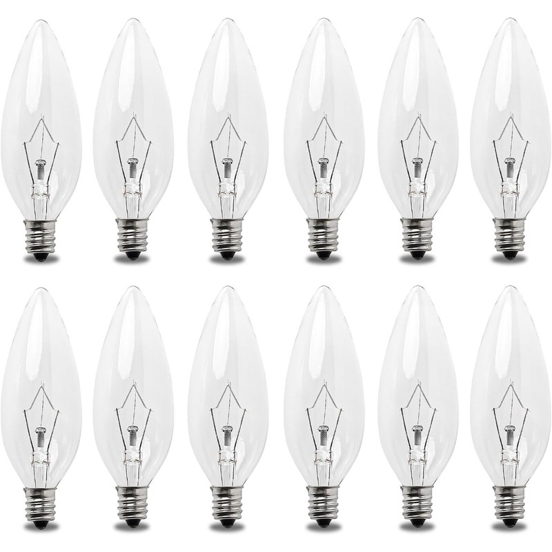 SATONA 60W 120V E12 Base B10 CTC Incandescent Light Bulbs,