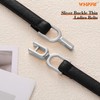 WHIPPY Women Skinny Leather Belt Adjustable Thin Waist Belt for