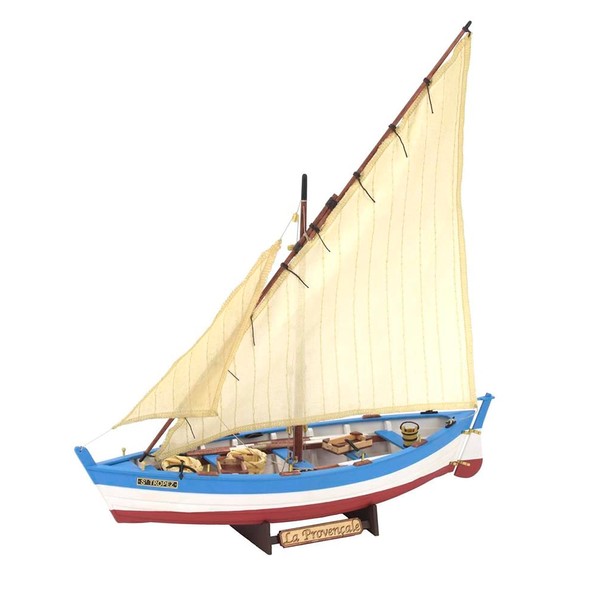 Artesanía Latina - Wooden Ship Model - French Fishing Boat La Provençale - Model 19017-N, Scale 1:20 - Models to Assemble - Beginner Level