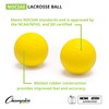 Champion Sports LBY6SET Nocsae Lacrosse Ball Set, Yellow