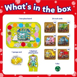 Orchard Toys Mucky Trucks Game, A fun colour matching game for kids age 3-6, Educational Game