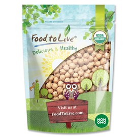Food to Live Organic Garbanzo Beans, 1 Pound – Dried Chickpeas, Non-GMO, Kosher, Raw, Sproutable, Bulk