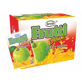 Kendy Frutti Instant Drink Powder without Sugar - Green Apple Flavour Pack of 24