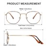 aisswzber Hexagonal Metal Blue Light Blocking Glasses 3548blue-Tortoise