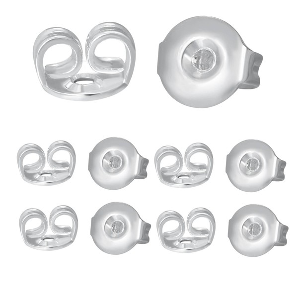 JIACHAREMED Silver Earring Backs Replacements - Comfort Butterfly Earring Backs