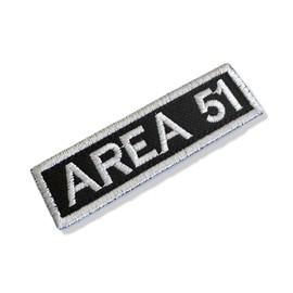 TAR991T Area 51 100% Embroidered Patch Iron or Sew Kimono 0.98 x 3.42 in.