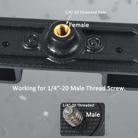 HYS Dual CB Radio & Shoulder Speaker Mic with Belt Clip or Round Knob Mount Base Holder, Walkie Talkie Mounting Holder with 1/4"-20 Threading