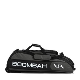 Boombah Beast Rolling Bat Bag - 40" x 14" x 13" - BB2C23 Charcoal/Black - Holds 8 Bats, Glove and Shoe Compartments