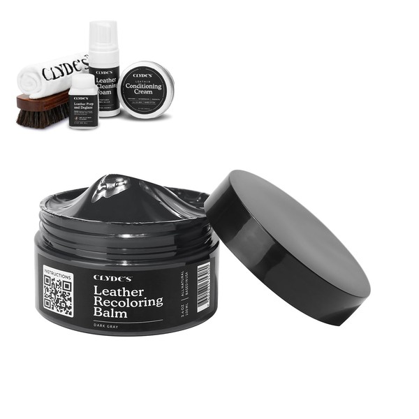 Clyde's™ 4-Step Leather Recoloring Kit | Includes Brush and Lint-Free