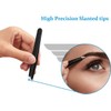 Professional Stainless Steel precision Eyebrow Tweezers 4 Pack Black for