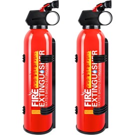 2 Pack Fire Extinguisher for Home with Wall Mount - 620ml Portable Fire Extinguisher for Car Vehicle Boat House Kitchen, Water-Based Fire Extinguisher for A, B, C, K Fire