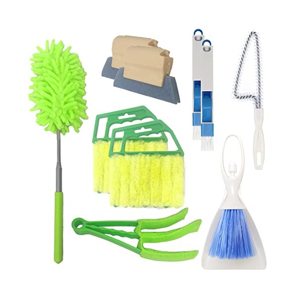 10 Pcs Venetian Window Blind Cleaner Duster Tool Set, Mini