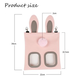 LALOCAPEYO 1 PCS Rabbit Hay Feeder Bag, 2 Holes Hanging Hay Feeder Guinea Pig Hay Bag,Rabbit Hay Feeder Bags,for Small Animals Such as Rabbits,Guinea Pigs,and Hamsters