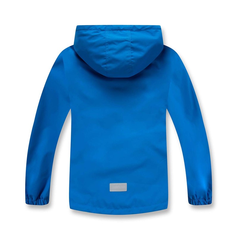 YoungSoul Kids Waterproof Rain Jacket with Detachable Hood - blue,