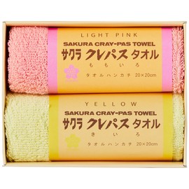 Stylem Takisada-Osaka Sakura Crepas Crepas Towel Towel Set Cotton Pink CR1206-PI
