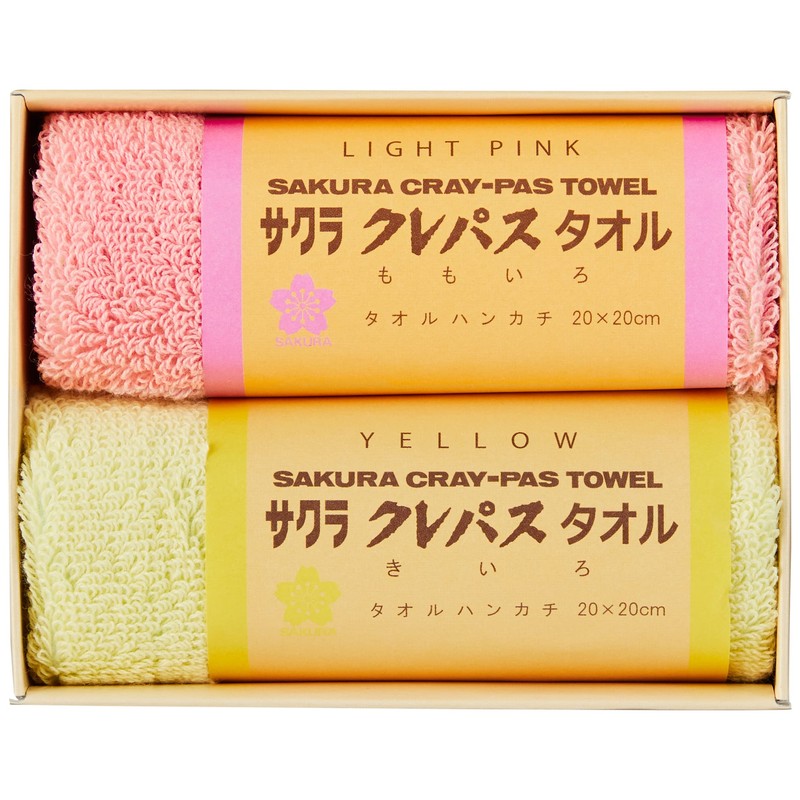 Stylem Takisada-Osaka Sakura Crepas Crepas Towel Towel Set Cotton Pink
