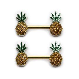 Pierce2GO P2GO Pineapple Weed Nipplerings Piercing