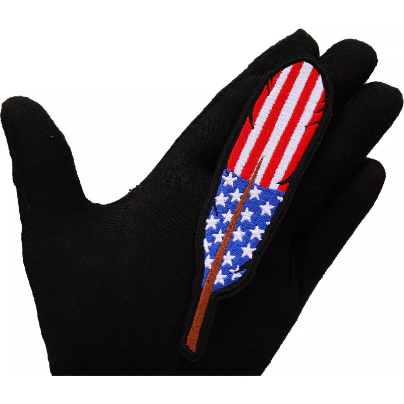 Ivamis American Flag Feather Patch - 5x1.3 inch - P7202