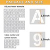 YEAJON 1.5 Inch Letter Stencils Symbol Numbers Craft Stencils, 66