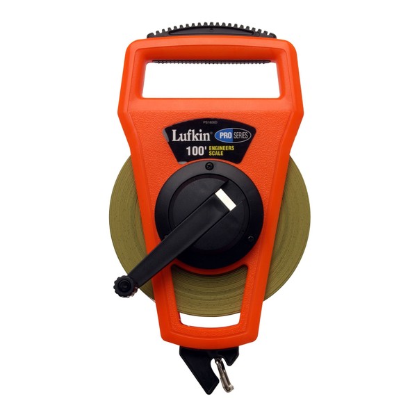 Lufkin 1/2" x 100' Pro Series Engineer's Ny-Clad® Steel Tape Measure - PS1806DN