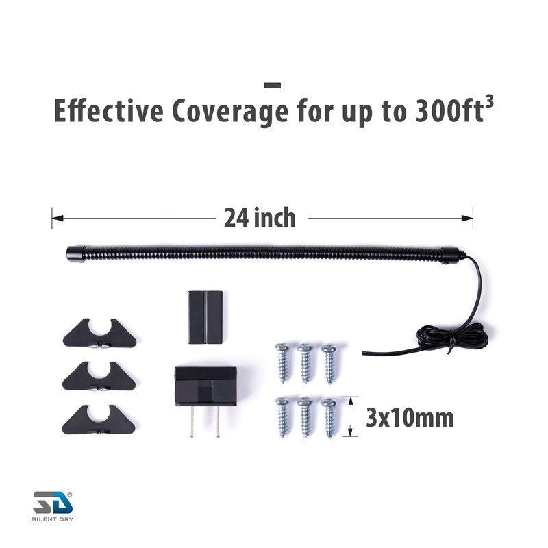 SD SILENT DRY Bendable Gun Safe Dehumidifier Tube, Simple Operate