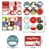 Afrizona 48pcs Christmas self-Adhesive Gift Stickers Christmas Labels Santa Claus