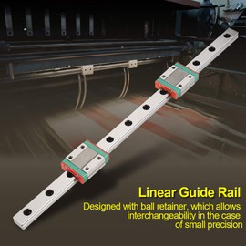 Linear Rail,MGN12 300mm 12mm Width Linear Slide Rail Miniature Guide Rail Linear Motion Rail + 2pcs MGN12B Slide Blocks