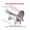 Elifecenter 2 Inch Exhaust Clamp, Lap Joint Band Clamp Stainless