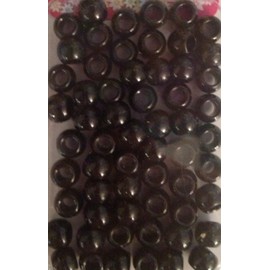 Christina mj BLACK MEDIUM SIZE 12 X10 MM  HAIR BEADS 60piece - Braids, Twists, Locks, Crafts