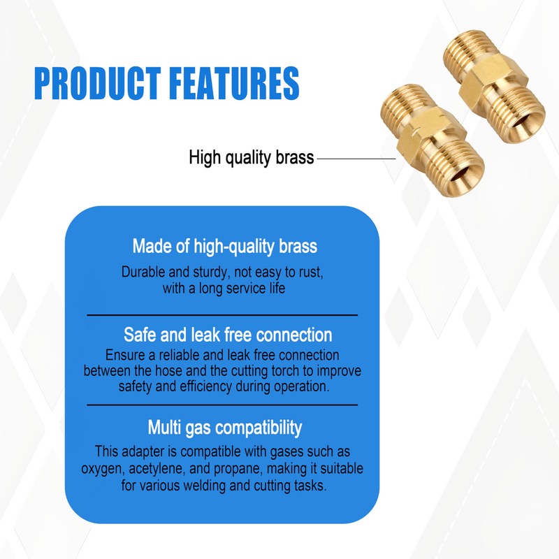 60332 Welding Hose Coupler Adapter Set for Torch Hose 9/16"-18