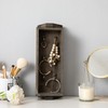 Owlgift Wood Free Standing Tabletop Jewelry Cabinet Stand, Wall Mount