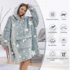 Fiosnow Glow in the Dark Star Blanket Hoodies for Women