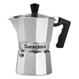 Barazzoni The Espresso Maker 3 Cups, Aluminium, Grey, 8.7 x 15.1 x 15.7 cm