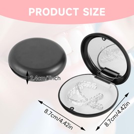 Bewudy Braces Box, Brace Box with Magnetic Buckle, Teeth Box, Braces Storage, Braces Box, Prosthesis Box, Tooth Splint Box for Prostheses, Bite Splint, Crunch Splint (Black)