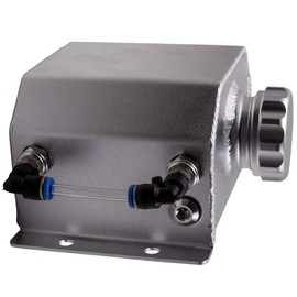 GCDN Universal 1L Aluminium Alloy Car Radiator Coolant Expansion Tank with Drain Plug 1000 ml