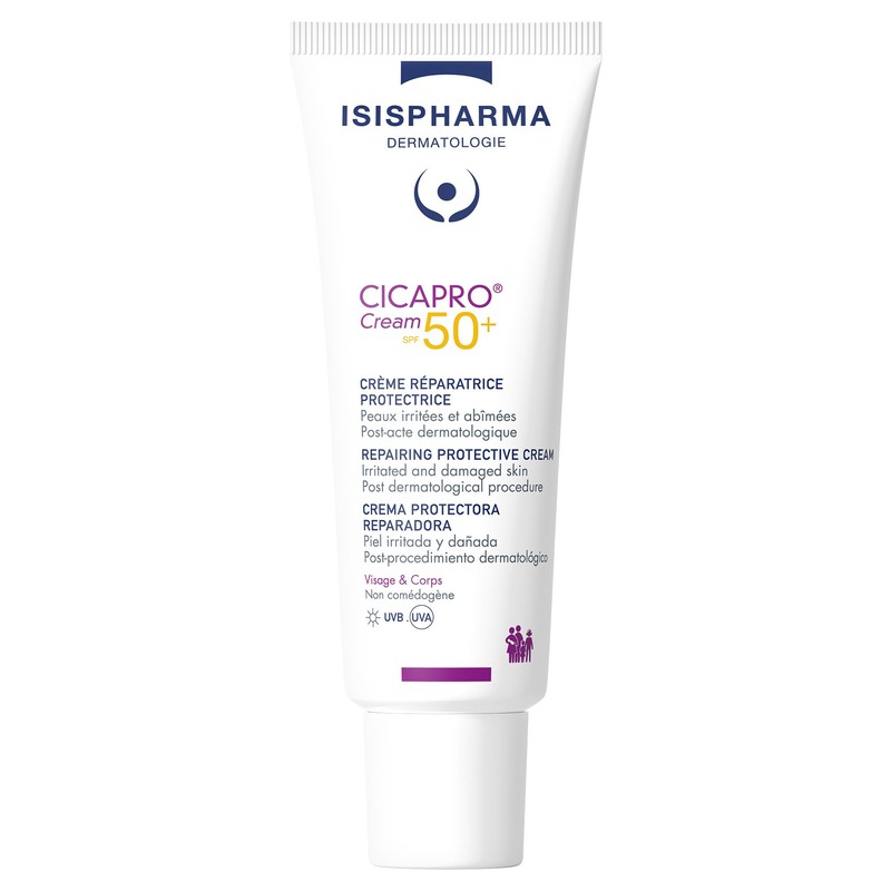 ISISPHARMA CICAPRO Crema SPF50+ 40 ml - Crema solar reparadora