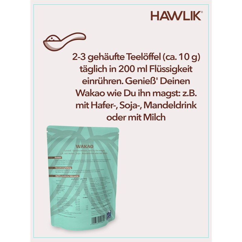 WAKAO - Dein Vitalpilz-Kakao für Energie & Fokus mit Cordyceps,