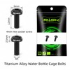 JMFahrrad Titanium Bicycle Water Bottle Cage Screws, Black, 2-Pack