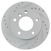 TRQ Rear Performance Brake Rotor Drilled Slotted Pair Set for