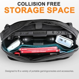 Ezgnuk Carrying Case for Steam Deck/Steam Deck OLED/ASUS ROG Ally X, Protective Shoulder Bag for Consoles & Accessories, Storage Sling Bag for Daily Use and Travel