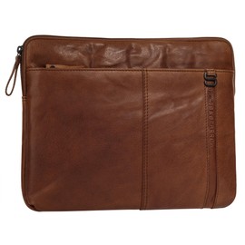 Spikes & Sparrow 021810 Laptop Sleeve Genuine Leather Document Case for Men and Women, brown