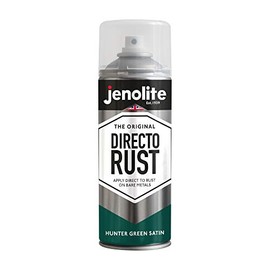 JENOLITE Directorust Satin Aerosol | HUNTER GREEN | Multi Surface Spray Paint | For Use On Wood, Metal, Plastic, Ceramic & Rusted Surfaces | 400ml (13.52 fl oz) | RAL 6028