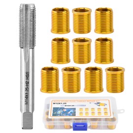 NINEFOX Spark Plug Thread Repair Kit, M12x1.25 | 10-Piece Inserts & Tap Kit for Engine Repair | Easily Fix Damaged Spark Plug Threads, Perfect for Cars & Trucks