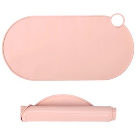 Noverlife Heat Resistant Mat, Large Silicone Makeup Mat for Vanity, Professional Heat Mat for Curling Iron/Flat Iron/Hair Styling Tools, Portable Vanity Protector Pad, Kitchen Counter Mat, 19.6"x9.8"