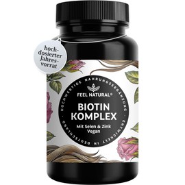 Biotin Complex with Selenium & Zinc - 365 Vegan Tablets - For Skin*, Hair* & Nails* - High Dose, No Unnecessary Additives - Developed & Laboratory Tested in Germany