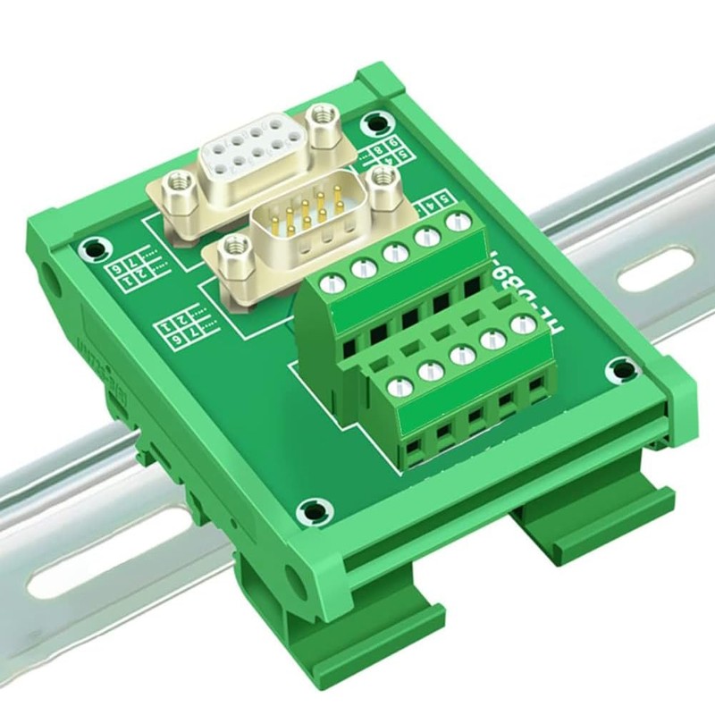 PENGLIN DB9 Male Female D-SUB Din Rail Mount Interface Module,
