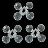 Kemcatui 12Pcs Acrylic Mini Knobs, Round Tiny Drawer Knobs Clear