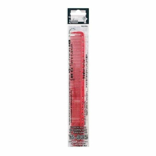 YS Park 335 Fine Cutting Comb (Extra Long) - Red