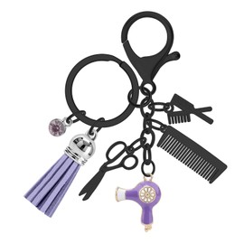 Oubaka Hairdresser Gifts Thank You Keychain Hair Stylist Gifts Keychain Cosmetology Graduation Gift Barber Keyring Hairstylist Gift Scissors Comb Charms for Hairdresser Retirement Birthday Present